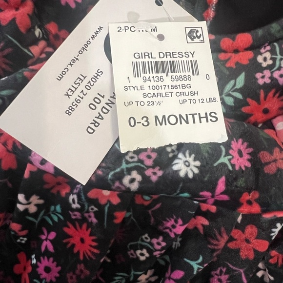 NWT - First Impressions - Floral Ruffled Dress - Picture 4 of 5